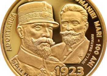 Monede de aur și argint lansate în circuitul numismatic, ce au ca temă ”100 de ani de la adoptarea Constituției României Mari”
