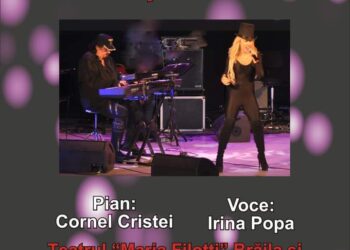 Spectacol de muzică pop-rock și jazz cu Cornel Cristei și Irina Popa