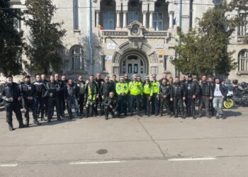 Acțiunea ”Vestitorii primăverii” inițiată de motocicliștii brăileni a beneficiat de sprijinul polițiștilor rutieri