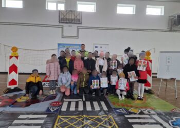 Activitate de educație rutieră cu elevii școlii gimnaziale din comuna Tufești