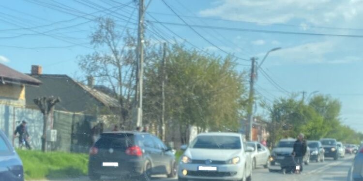 Pieton de 83 de ani, sub influența alcoolului, accidentat de un motociclu, în timp ce traversa strada Comuna din Paris prin loc nepermis