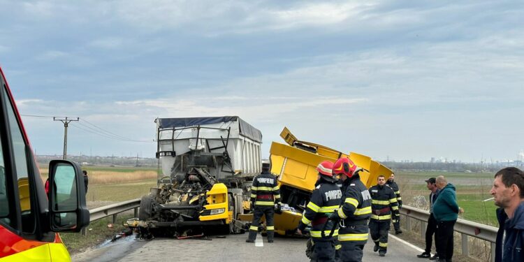 Accident cu trei persoane rănite pe DE87 Brăila – Șendreni, în zona localității Vădeni, județul Brăila