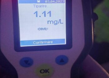 La volan cu o alcoolemie de 1.11 mg/l alcool pur în aerul expirat, la ora 7.40 dimineața