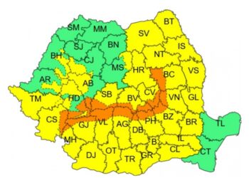 Avertizare meteorologică de ninsori, intensificări ale vântului și vreme deosebit de rece