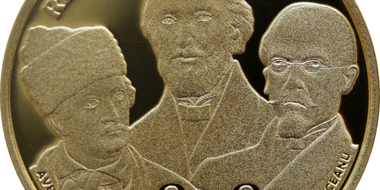 O monedă din aur și o monedă din argint cu tema ”175 de ani de la Revoluția Română din 1848” lansate de BNR
