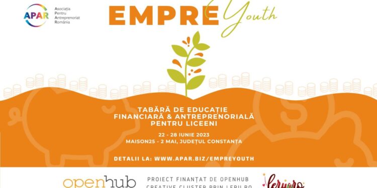 Asociația pentru Antreprenoriat din România lansează tabăra antreprenorială EMPREYouth, un program finanțat de Clusterul OpenHub, prin proiectul caritabil Leru.ro, ediția 2022