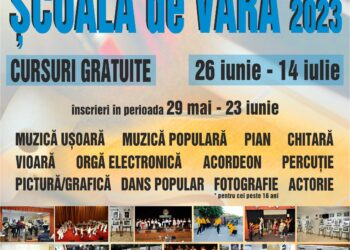 Cursuri gratuite la ”Școala de vară” de la Şcoala Populară de Arte şi Meserii „Vespasian Lungu”