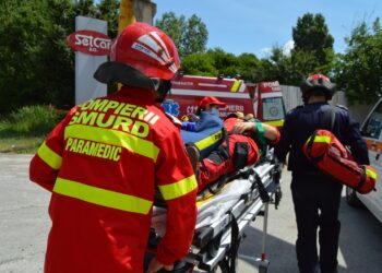 Intervenție în forță după producerea unui accident chimic pe amplasamentul obiectivelor sursă de risc. Exercițiu desfășurat de ISU Brăila