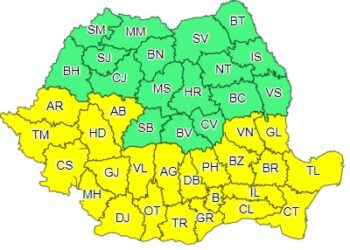 Cod galben de căldură și disconfort termic ridicat