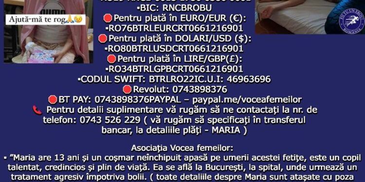 Cros umanitar pentru Maria