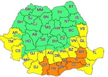 Brăila sub avertizare cod portocaliu de caniculă