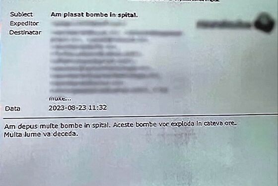 Un minor de 15 ani a transmis, pe adresele de poştă electronică ale unor instituţii şi autorităţi publice, dar şi ale unor persoane juridice din România, mesaje de ameninţare cu privire la amplasarea unor dispozitive explozive