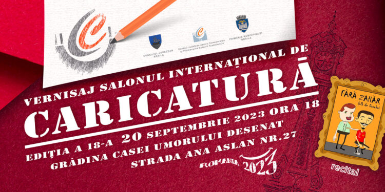 Pe 20 septembrie, la Centrul multicultural din strada Ana Aslan 27, va avea loc vernisajul expoziției Salonul internațional de caricatură 2023