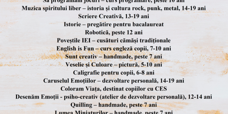Ateliere noi la Biblioteca Județeană Panait Istrati