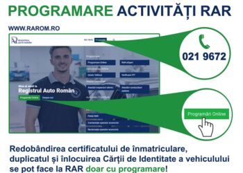 Redobândirea certificatului de înmatriculare, duplicatul și înlocuirea Cărții de Identitate a vehiculului se pot face la RAR doar cu programare