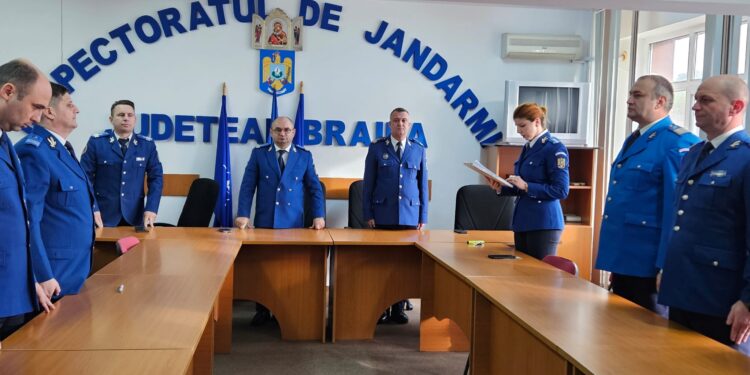 Avansări în grad înainte de termen la Jandarmeria Brăila