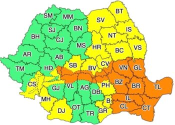 Cod portocaliu de intensificări susținute ale vântului