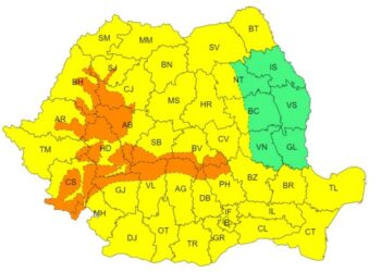 Avertizare cod galben de vânt până mâine dimineață la ora 3