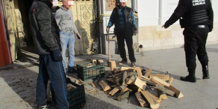 Amendați de Poliția Locală Brăila pentru că au spart lemne și au stricat granitul de pe domeniul public