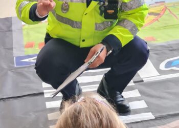 Polițiștii Serviciului Rutier prezenți printre preșcolarii din Ianca