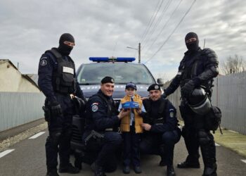 Surpriza făcută de jandarmii brăileni unui copil de 7 ani