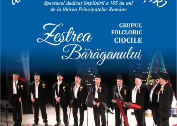 Spectacol folcloric pentru celebrarea Unirii Principatelor Române susținut de membrii Ansamblului folcloric Zestrea Bărăganului