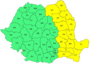 Cod galben emis de ANM. Vor fi mai ales ploi ce local vor depune polei, apoi vor predomina ninsorile