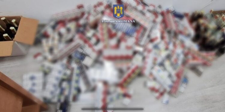 Polițiștii au confiscat aproximativ 1500 de pachete de țigări și 39 de sticle de băuturi alcoolice, de diferite mărci, de proveniență Republica Moldova, dintr-o piață din municipiul Galați