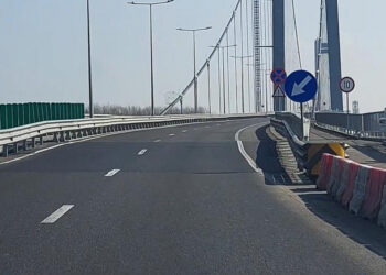 Probleme la Podul suspendat peste Dunăre de la Brăila