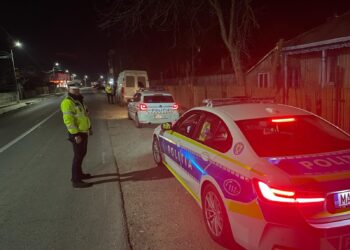 Polițiștii din cadrul Serviciului Rutier au organizat și desfășurat o acțiune pe DN 23 și pe raza comunei Măxineni, pentru reducerea riscului rutier și prevenirea accidentelor rutiere