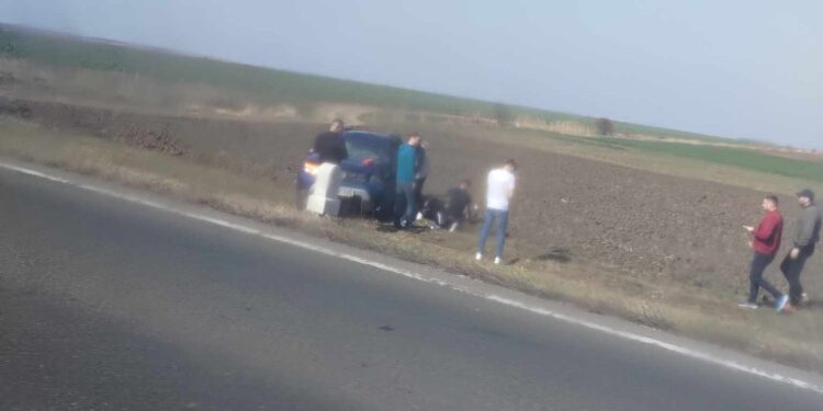 Accident pe DE 584, la ieșire din orașul Însurăței către localitatea Viziru
