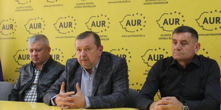 Stăvărel Dorobanțu și Florin Moroiu au fost prezentați de Florin Cîrligea drept candidații AUR la primăriile comunelor Victoria, respectiv Salcia Tudor