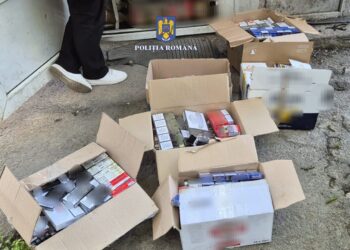 Țigări de contrabandă comercializate într-o societate comercială din municipiul Brăila