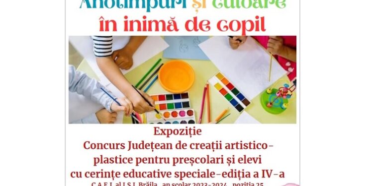 Concursul Județean de Arte vizuale ”Anotimpuri și culoare în inimă de copil” – ediția a IV-a la Biblioteca Județeană ”Panait Istrati” Brăila