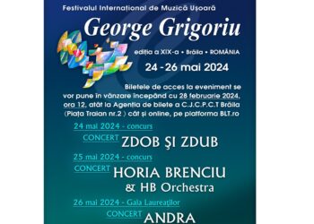 Au fost anunțați cei 24 de concurenți de la ediția a XIX-a a Festivalului Internațional de Muzică Ușoară „George Grigoriu”