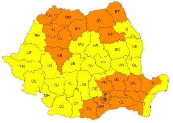 După zile foarte călduroase, marți avem cod portocaliu de vânt