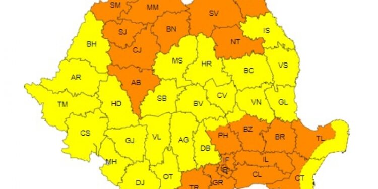 După zile foarte călduroase, marți avem cod portocaliu de vânt