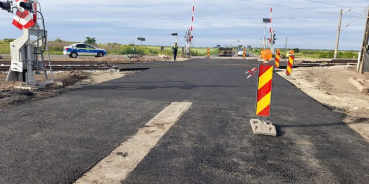 Lucrările de la trecerea la nivel cu Calea Ferată de pe DN2B finalizate