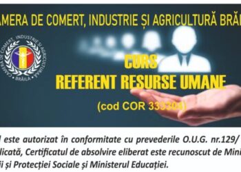 CCIA Brăila organizează cursul referent resurse umane