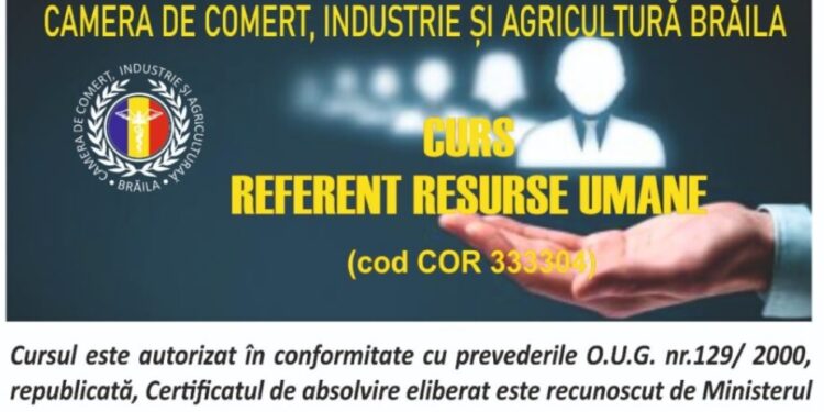 CCIA Brăila organizează cursul referent resurse umane