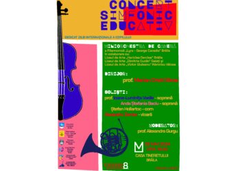 Concert simfonic educativ organizat de Filarmonica „Lyra George-Cavadia” Brăila, în data de 29 mai 2024, la Casa Tineretului Brăila