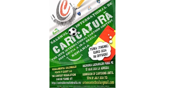 Tema Salonului Internațional de caricatură, ediția a XIX-a, este ”EURO 2024 – în offsaid”