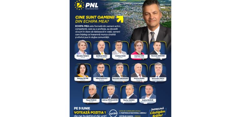 Candidații PNL la Primăria Brăila și Consiliul Local Municipal, primii pe buletinele de vot – primii în intenția de vot a brăilenilor