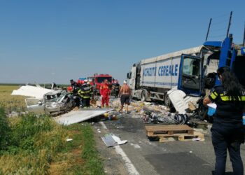 Accident rutier pe DN2B în care au fost implicate patru autovehicule