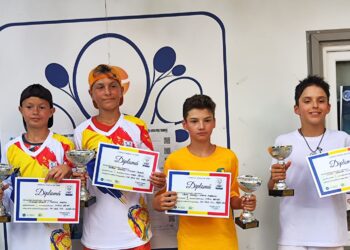 Nicholas-Andrei Tănasă, legitimat la CSM Brăila, vicecampion național la simplu și campion național la dublu, la Campionatele Naționale Individuale Outdoor U12