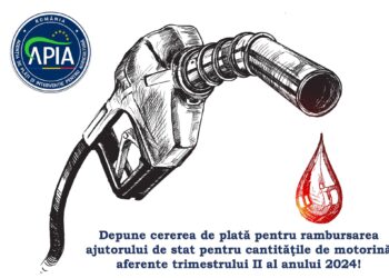 APIA primește Cereri de plată pentru rambursarea ajutorului de stat pentru cantitățile de motorină aferente trimestrului II al anului 2024