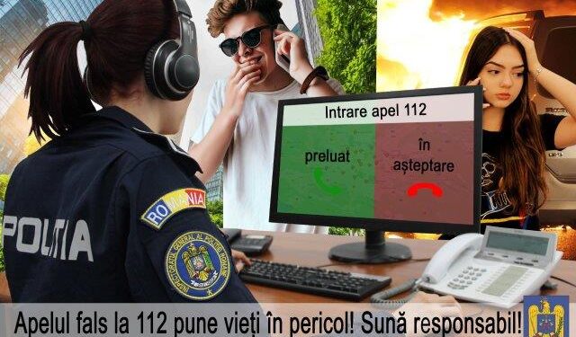 Apelul fals la 112 pune vieți în pericol! Sună responsabil!