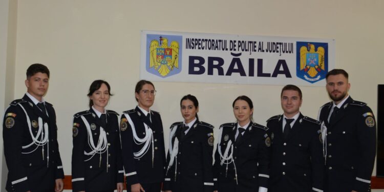 Șapte absolvenți ai Academiei de Poliție ”Al. I. Cuza” repartizați la IPJ Brăila