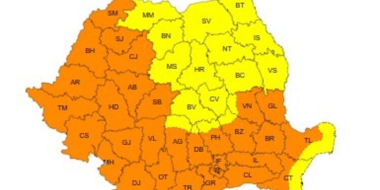 Brăila intră sub avertizare meteo cod portocaliu de caniculă și disconfort termic accentuat