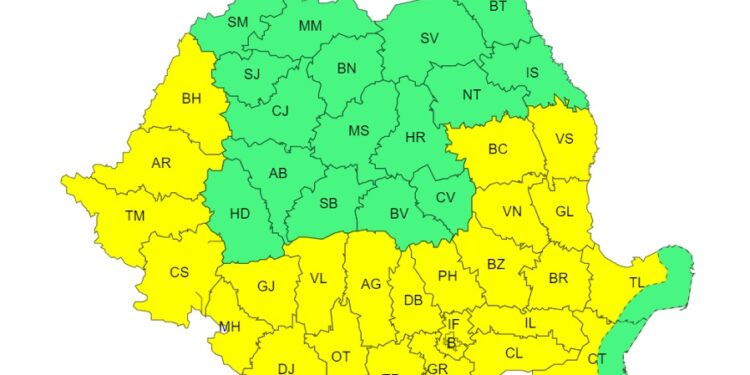 Avertizare meteorologică. Val de căldură, cu temperaturi de peste 35 de grade